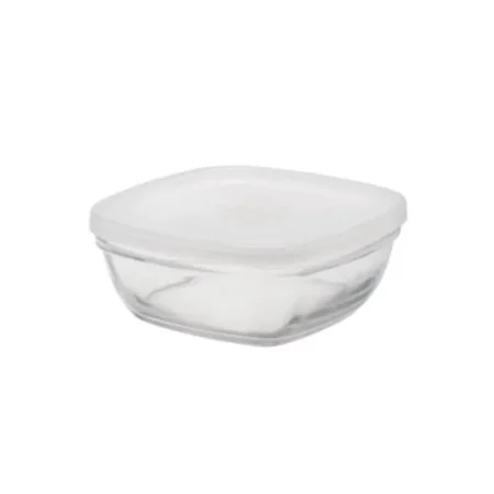 Duralex Freshbox Temp Glass Square Storage Container with frosted lid 150ml/9cm