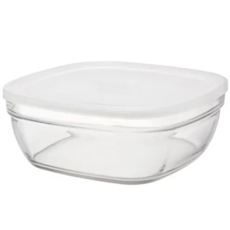 Duralex Freshbox Temp Glass Square Storage Container with frosted lid 3100ml/23cm