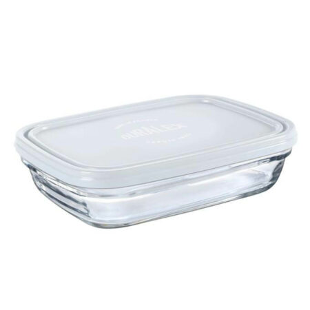 Duralex Freshbox Temp Glass Rectangular Storage Container with frosted lid 800ml