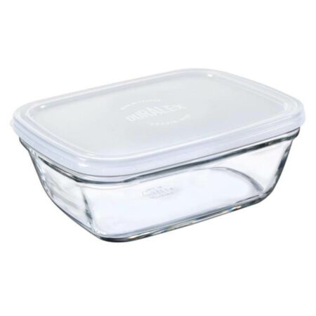 Duralex Freshbox Temp Glass Rectangular Storage Container with frosted lid 1700ml