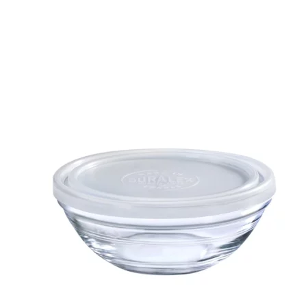 Duralex Freshbox Temp Glass Round Storage Container with frosted lid 1590ml/20.5cm