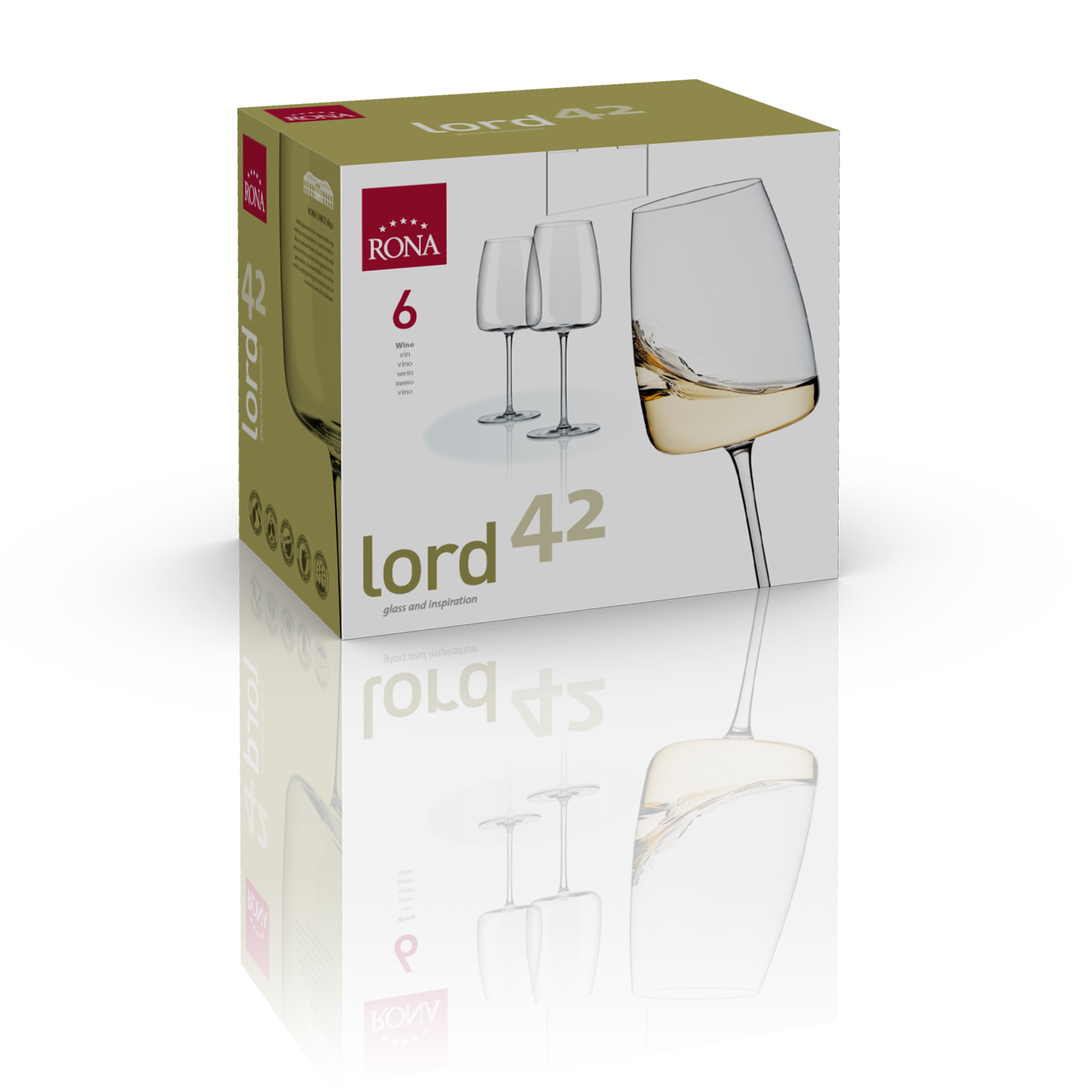 Lord Crystal Wine Glass 420ml - set of 6 - Image 3
