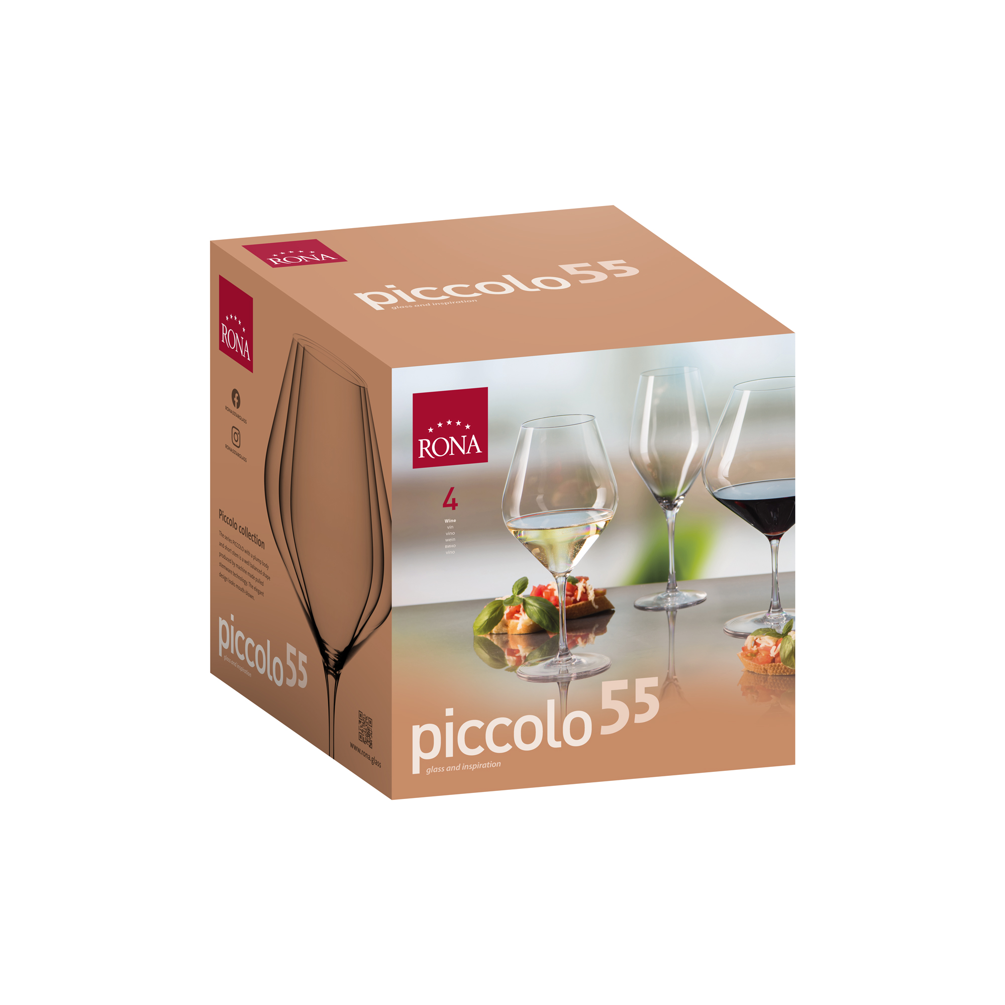 Piccolo Wine Crystal Glass 550ml - set of 4 - Image 3