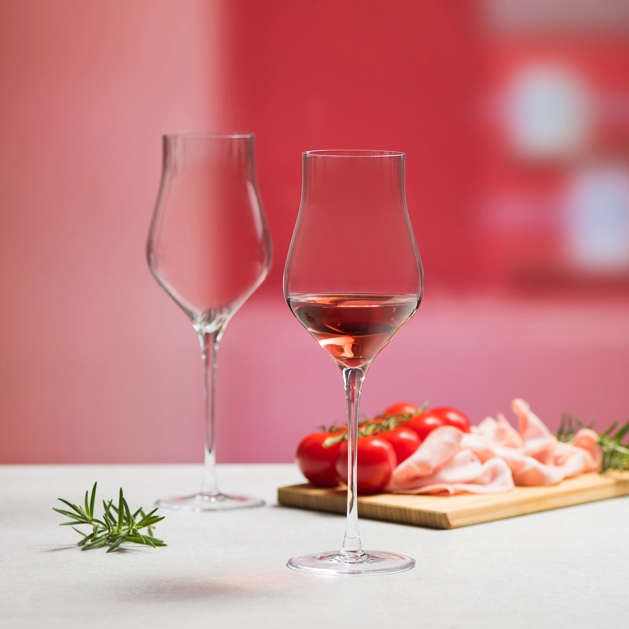 Uni Rose Wine Crystal Glass 390ml - set of 6 - Image 4