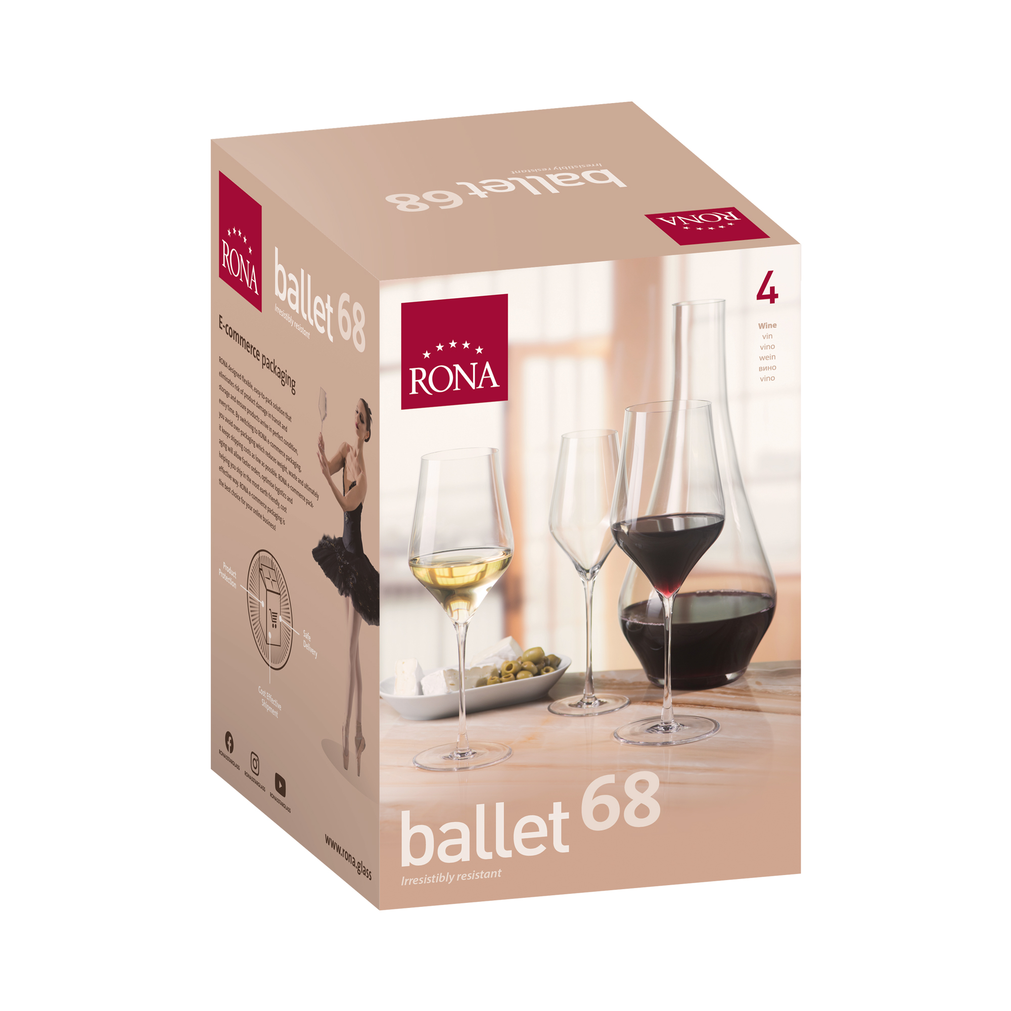 Ballet Crystal Wine Glass 680ml - set of 4 - Image 3