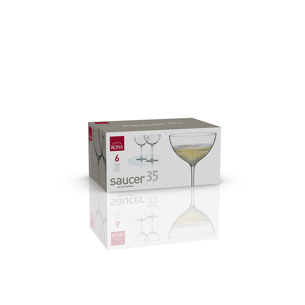 Uni Bubbly Crystal Saucer 350ml - set of 6 - Image 3
