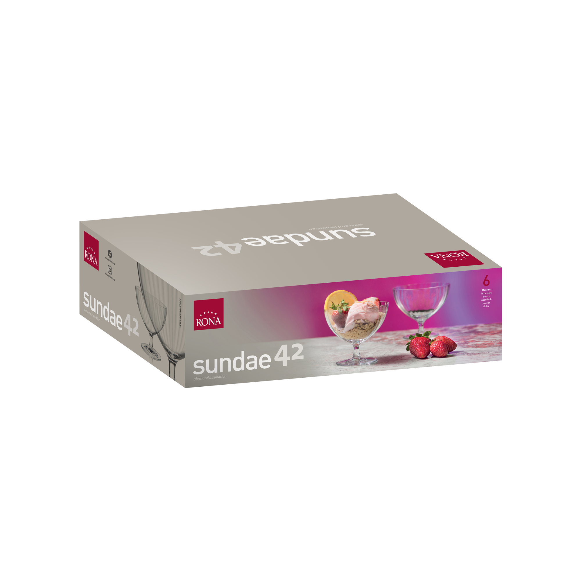 Uni Sundae Crystal Bowl 420ml - set of 6 - Image 3