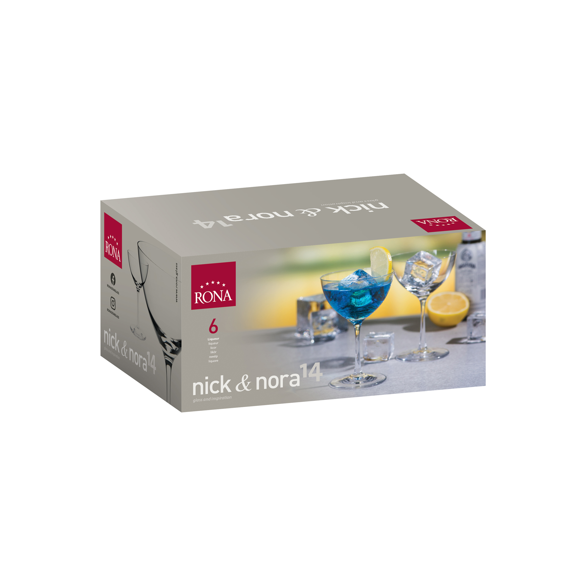 Uni Nick & Nora Cocktail Crystal Glass 140ml - set of 6 - Image 3