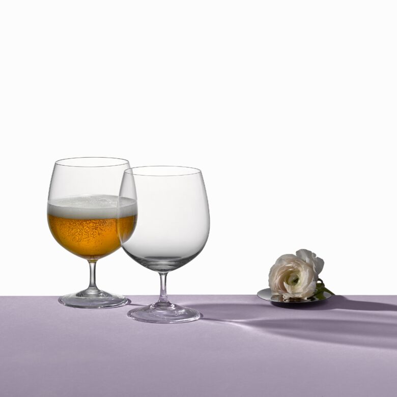 Peony Crystal Stem Beer Glass 380ml - set of 6 - Image 2